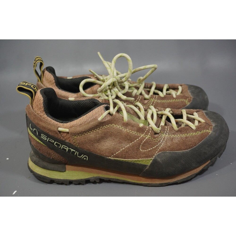 La Sportiva Boulder X Womens Sz 7.5 Brown Leather Approach Hiking Shoes 1517-C